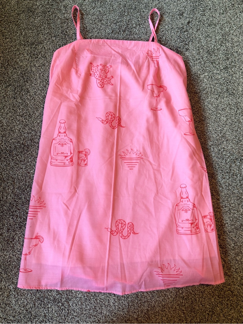 SHEIN Pink Printed Mini Slip Dress